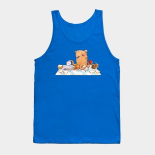 Octopuss bear picnic Tank Top